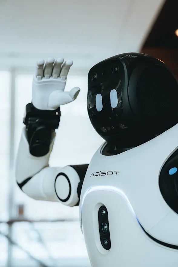 AGIBOT humanoid robot close-up gesture